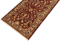 handmade Traditional Kafkaz Red Blue Hand Knotted RUNNER 100% WOOL area rug 2 x 12