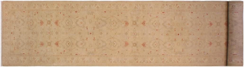 handmade Traditional Kafkaz Tan Brown Hand Knotted RUNNER 100% WOOL area rug 3 x 15