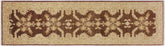 handmade Traditional Kafkaz Brown Tan Hand Knotted RUNNER 100% WOOL area rug 3 x 10