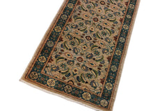 handmade Traditional Kafkaz Gray Green Hand Knotted RUNNER 100% WOOL area rug 3 x 15