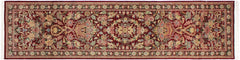 handmade Traditional William Red Lt. Gold Hand Knotted RUNNER 100% WOOL area rug 3x10