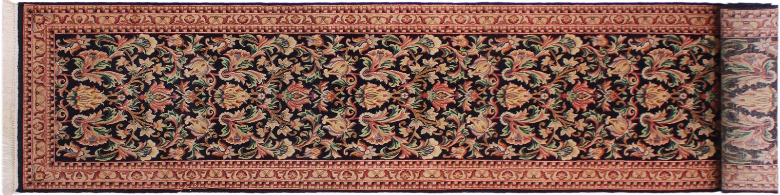 handmade Traditional Joshagan Black Pink Hand Knotted RUNNER 100% WOOL area rug 2x14