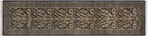handmade Traditional Kashan Black Gray Hand Knotted RUNNER 100% WOOL area rug 3x10