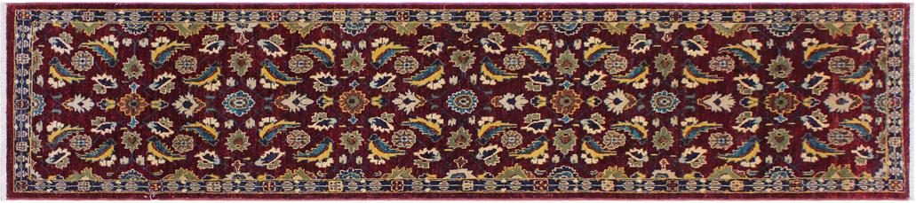 handmade Traditional Kafkaz Red Blue Hand Knotted RUNNER 100% WOOL area rug 3 x 10
