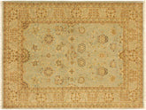 handmade Traditional Design Lt. Blue Gold Hand Knotted RECTANGLE 100% WOOL area rug 4x6