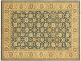 handmade Transitional Design Teal Blue Ivory Hand Knotted RECTANGLE 100% WOOL area rug 4x6