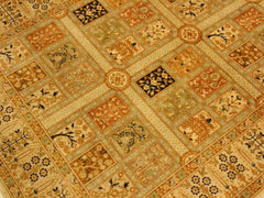 handmade Traditional Design Tan Gold Hand Knotted RECTANGLE 100% WOOL area rug 4x6