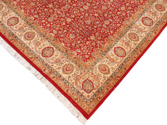 handmade Traditional Regular Red Beige Hand Knotted RECTANGLE 100% WOOL area rug 8x10