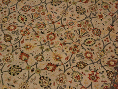 handmade Traditional Regular Beige Black Hand Knotted RECTANGLE 100% WOOL area rug 9x12