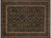 handmade Traditional Nadeem Black Green Hand Knotted RECTANGLE 100% WOOL area rug 9x12