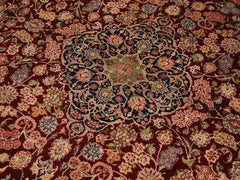 handmade Traditional Kashan Red Blue Hand Knotted RECTANGLE 100% WOOL area rug 9x12