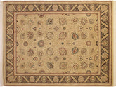 handmade Traditional New Mubashe Beige Black Hand Knotted RECTANGLE 100% WOOL area rug 9x13