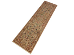 handmade Transitional Lt. Gray Ivory Hand Knotted RUNNER 100% WOOL area rug 3x12