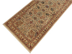 handmade Transitional Lt. Gray Ivory Hand Knotted RUNNER 100% WOOL area rug 3x12