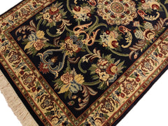 handmade Traditional Anarlaki Blue Beige Hand Knotted RECTANGLE 100% WOOL area rug 3x5