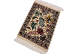 handmade Traditional Abusson Beige Gray Hand Knotted RECTANGLE 100% WOOL area rug 2x2