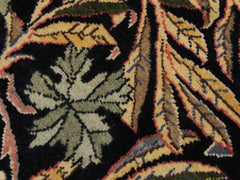 handmade Traditional Imran Black Green Hand Knotted ROUND 100% WOOL area rug 8x8