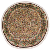 handmade Traditional Imran Brown Gray Hand Knotted ROUND 100% WOOL area rug 8x8