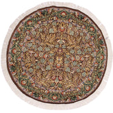 handmade Traditional Imran Brown Gray Hand Knotted ROUND 100% WOOL area rug 6x6