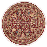 handmade Traditional Nagi Red Pink Hand Knotted ROUND 100% WOOL area rug 8x8