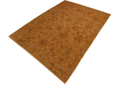 handmade Traditional Gold Gold Hand Knotted RECTANGLE 100% WOOL area rug 9x12