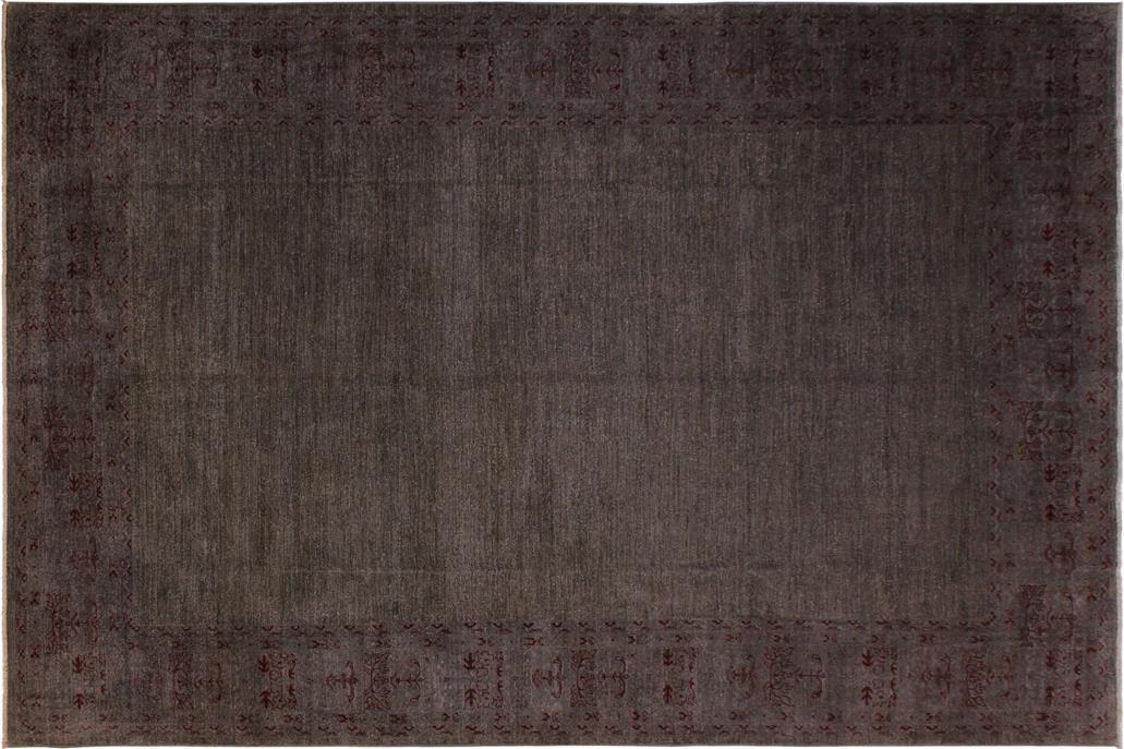 A02863,10 0"x13 8",Over Dyed ,10x14,Grey,DRK. RED,Hand-knotted ,Pakistan ,100% Wool ,Rectangle ,652671149276