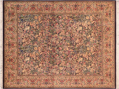 handmade Traditional Inkalab Blue Gold Hand Knotted RECTANGLE 100% WOOL area rug 8x10