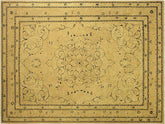 handmade Traditional Tan Tan Hand Knotted RECTANGLE 100% WOOL area rug 9x12