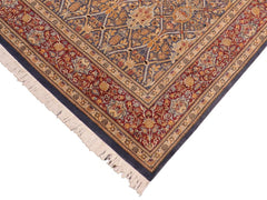 handmade Transitional Mujahid Blue Red Hand Knotted RECTANGLE 100% WOOL area rug 8x10