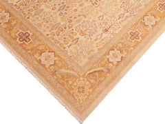 handmade Traditional Sarook Beige Brown Hand Knotted RECTANGLE 100% WOOL area rug 8x10