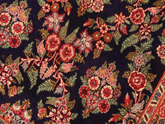 handmade Traditional Gulab Blue Ivory Hand Knotted RECTANGLE 100% WOOL area rug 6x9