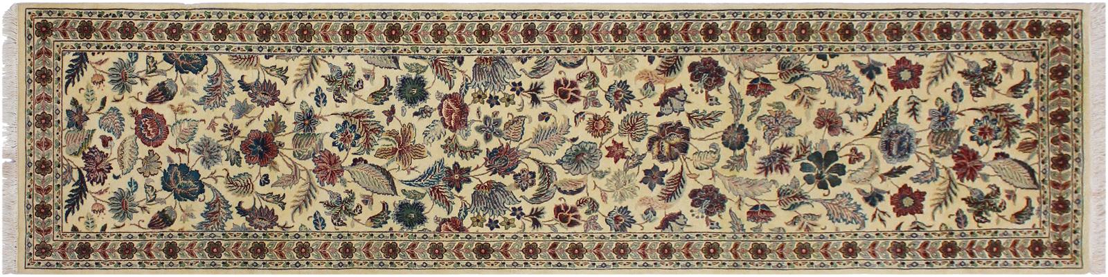 handmade Traditional Gulberg Beige Green Hand Knotted RUNNER 100% WOOL area rug 3x10