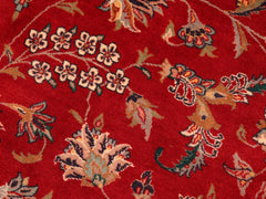 handmade Traditional Kashan Red Ivory Hand Knotted RECTANGLE 100% WOOL area rug 6x9