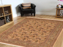 handmade Transitional Hamjolie Beige Green Hand Knotted RECTANGLE 100% WOOL area rug 6x10