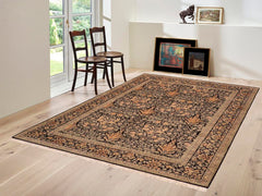 handmade Transitional Snakehead Black Green Hand Knotted RECTANGLE 100% WOOL area rug 6x8