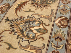 handmade Transitional Design Green Tan Hand Knotted RECTANGLE 100% WOOL area rug 12x15