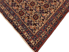 handmade Geometric Ivory Blue Hand Knotted RECTANGLE 100% WOOL area rug 4x6