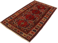 handmade Geometric Super Kazak Rust Ivory Hand Knotted RUNNER 100% WOOL area rug 4x7