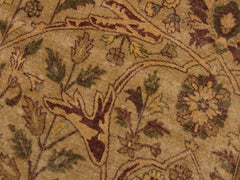 handmade Traditional Tabriz Lt. Gold Lt. Brown Hand Knotted RECTANGLE 100% WOOL area rug 9x12