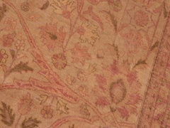 handmade Traditional Lahore Tan Green Hand Knotted RECTANGLE 100% WOOL area rug 8x10