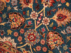 handmade Traditional Design Blue Beige Hand Knotted RECTANGLE 100% WOOL area rug 8x10