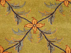 handmade Transitional Design Green Aubergine Hand Knotted RECTANGLE 100% WOOL area rug 8x10