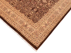 handmade Traditional Tabriz Brown Tan Hand Knotted RECTANGLE 100% WOOL area rug 8x10