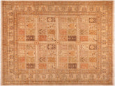 handmade Traditional Design Tan Brown Hand Knotted RECTANGLE 100% WOOL area rug 8x10