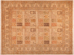 handmade Traditional Design Tan Brown Hand Knotted RECTANGLE 100% WOOL area rug 8x10