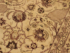 handmade Transitional Agra Beige Red Hand Knotted RECTANGLE 100% WOOL area rug 9x12