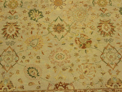 handmade Traditional  Taupe Beige Hand Knotted RECTANGLE 100% WOOL area rug 9x12