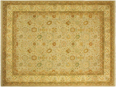 handmade Traditional  Taupe Beige Hand Knotted RECTANGLE 100% WOOL area rug 9x12