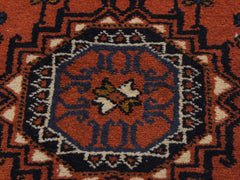 handmade Geometric Bokhara Rust Ivory Hand Knotted RUNNER 100% WOOL area rug 3x13