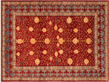 Tribal Super Kazak Chassidy Red/Blue Wool Rug - 6'10'' x 9'6''
